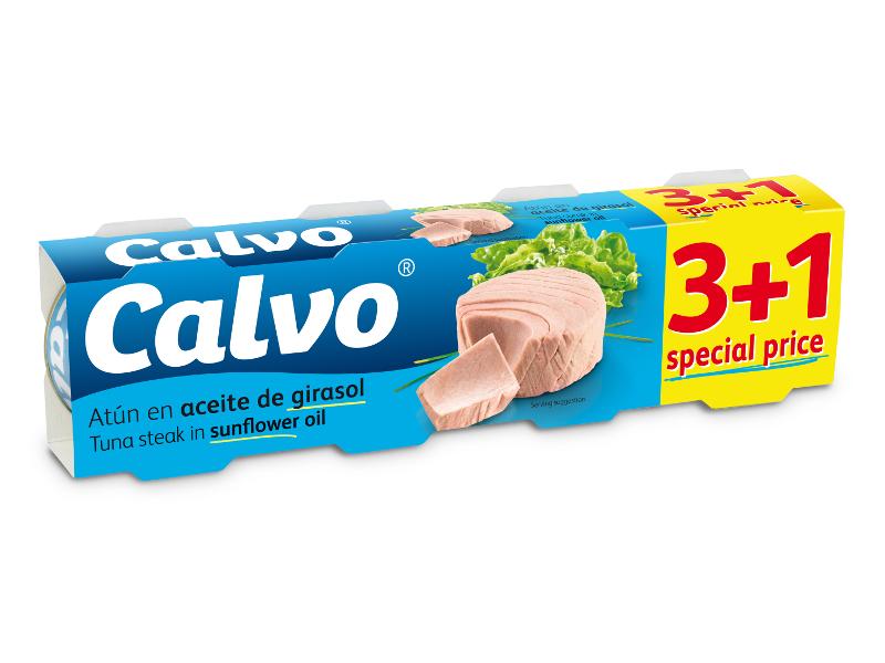 Calvo - Ton In Ulei De Floarea Soarelui 4x80g